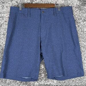 Callaway Golf Shorts‎ Mens 36 Blue Check Activewear Lightweight Quick Dry